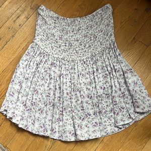 White Skirt with Purple Flowers ~ Isabelle's Cabinet